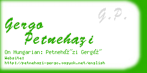 gergo petnehazi business card